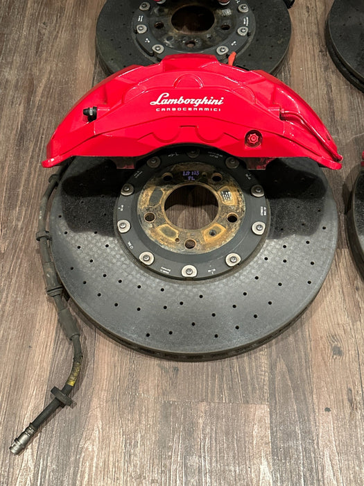 2018-2024 LAMBORGHINI URUS FRONT REAR CARBON CERAMIC BRAKE CALIPERS ROTORS OEM