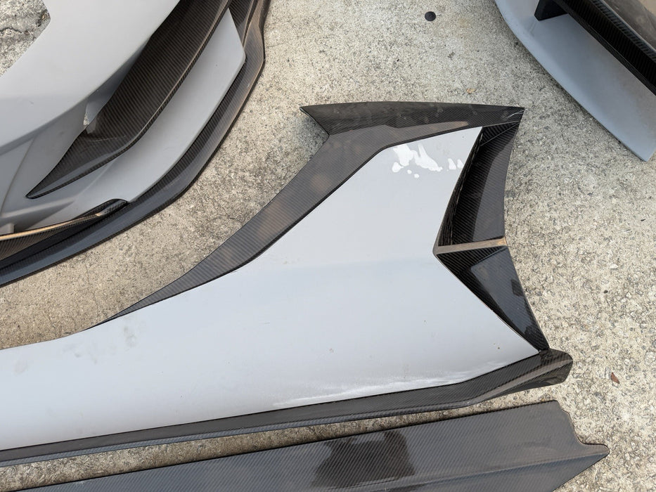 LAMBORGHINI AVENTADOR SVJ REPLICA KIT CARBON FIBER BUMPERS HOOD SIDE SKIRTS WING