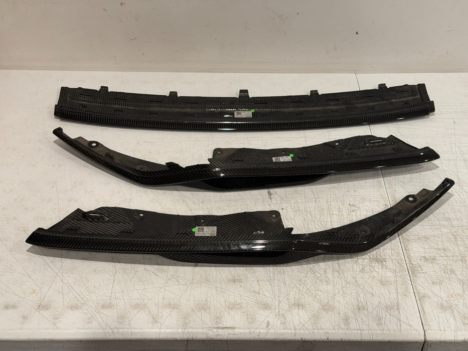 2020 2021 2022 2023 AUDI R8 CARBON FIBER FRONT BUMPER SPLITTER LIP OEM GENUINE