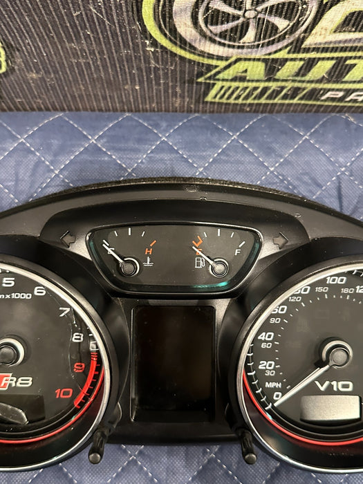 2014 AUDI R8 V10 SPEEDOMETER AUTO INSTRUMENTAL GAUGE CLUSTER OEM ~READ~