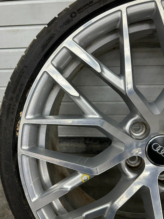 2017 AUDI R8 FRONT WHEEL RIM TIRE 245/30 20X8.5 OEM *BENT/READ*