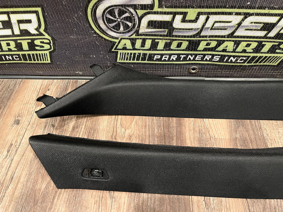 2011 BMW 550i F10 5 SERIES FRONT LEFT RIGHT BLACK A PILLAR TRIM COVERS OEM