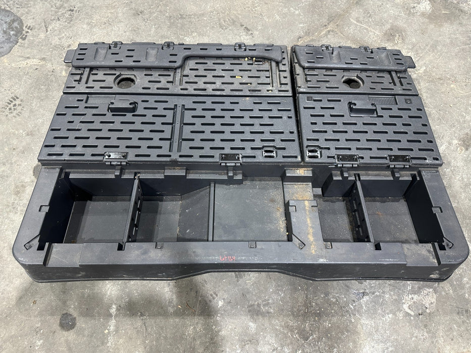 2017 NISSAN TITAN XD PRO 4X REAR UNDER SEAT STORAGE BOX OEM 84895 EZ20C