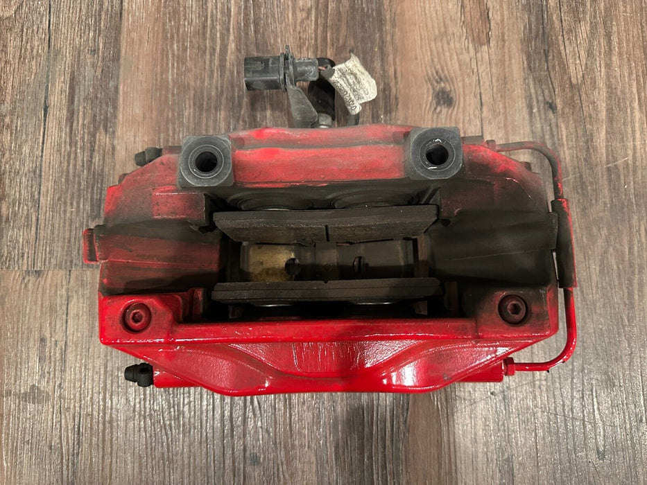 2021 AUDI R8 REAR LEFT RED CARBON CERAMIC BRAKE CALIPER OEM *PAINT CHIPS/READ!*