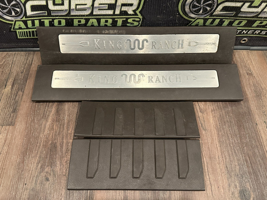 2017-2019 FORD F250 F350 F450 KING RANCH KICK PLATE SET OEM *WEAR 3,5,6,8,10*