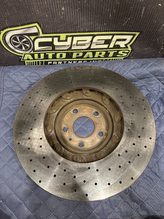2014 AUDI R8  FRONT DRIVER LEFT CARBON CERAMIC BRAKE ROTOR OEM 420 615 301 K