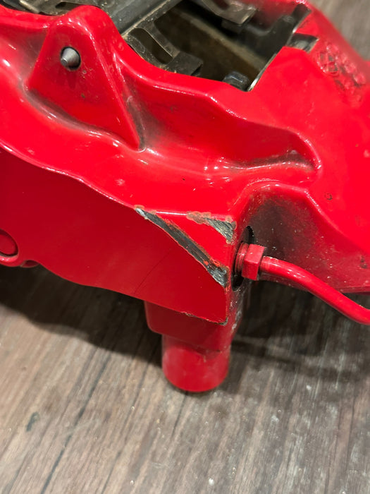2017 AUDI R8 RED BRAKE CALIPER SET OEM *PAINT CHIPS 9,10*