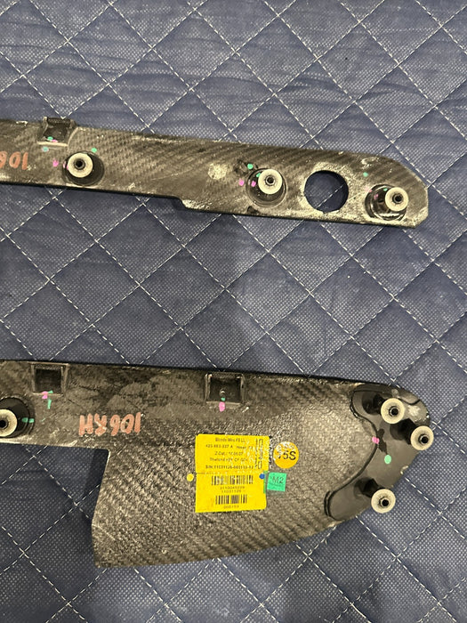 2014 AUDI R8 LEFT RIGHT CARBON FIBER CENTER CONSOLE COVER TRIM PANEL 423 863 337