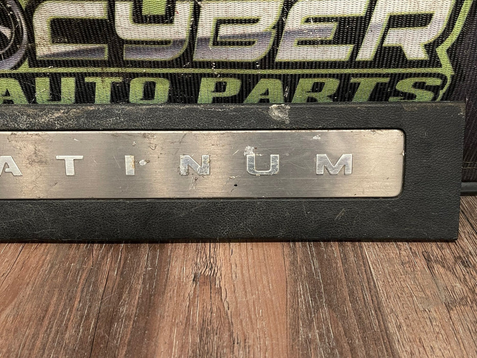 2017-2019 FORD F250 F350 PLATINUM FRONT DRIVER LEFT KICK PLATE OEM *HOLE/SCUFFS*