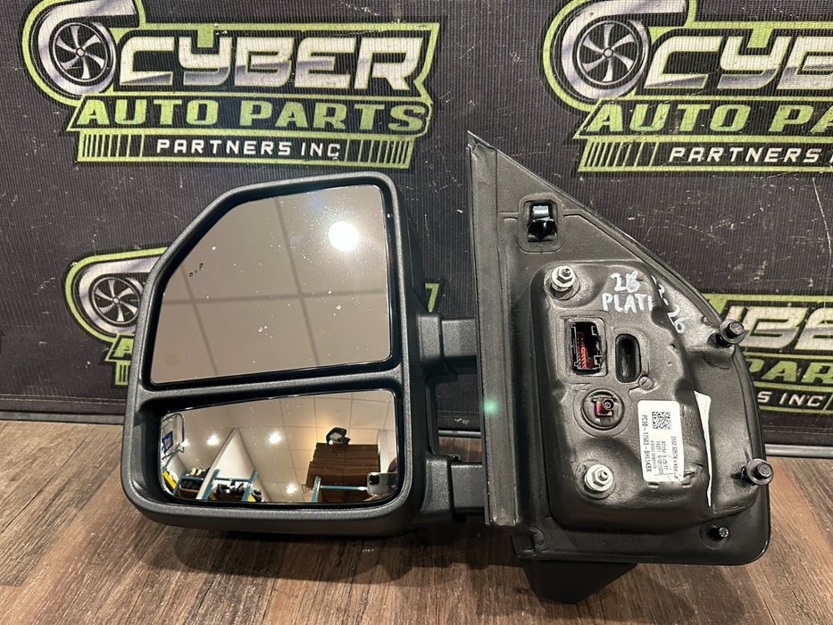 2023-2026 FORD F250 F350 F450 LEFT TOW MIRROR W CAMERA OEM BLK (UM) *FLAWS 6-10*
