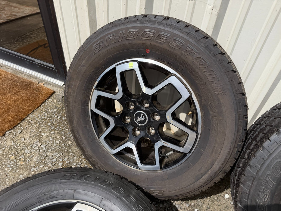 FORD BRONCO TAKE OFF WHEELS RIMS TIRES W/ SPARE BRIDGESTONE DUELER A/T 225/70R18