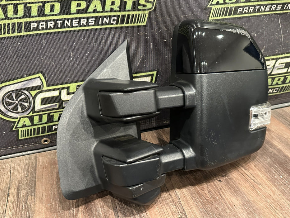 2023-2026 FORD F250 F350 F450 LEFT TOW MIRROR W CAMERA OEM BLK (UM) *FLAWS 6-10*