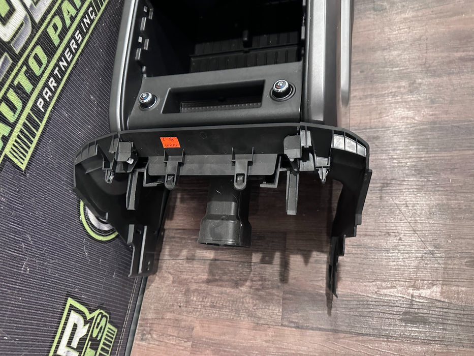 2017 NISSAN TITAN XD RESERVE BLACK LEATHER CENTER CONSOLE ASSEMBLY OEM *FLAW 14*