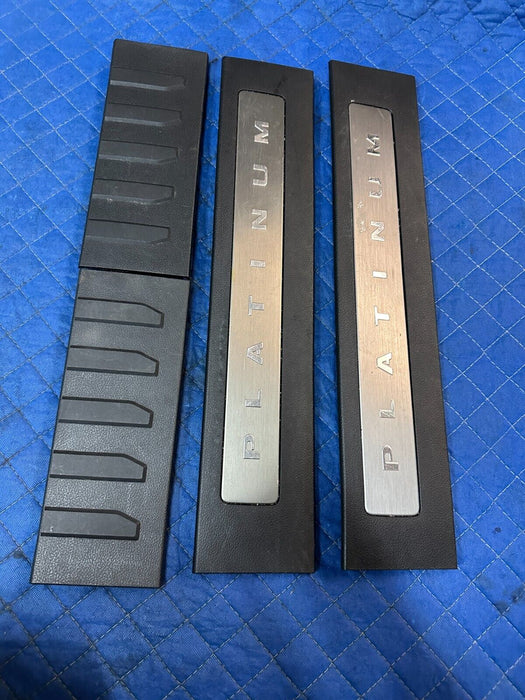 2017-2022 FORD F350 F450 PLATINUM KICK PLATE PANEL SET (4) OEM *MINOR WEARS*