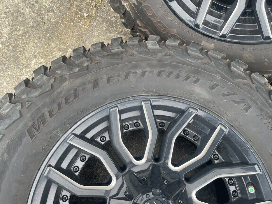 8X180 CHEVY GMC 2500 FUEL RIMS 20X10 37X12.50R20LT BFGoodrich Mud-Terrain Tires