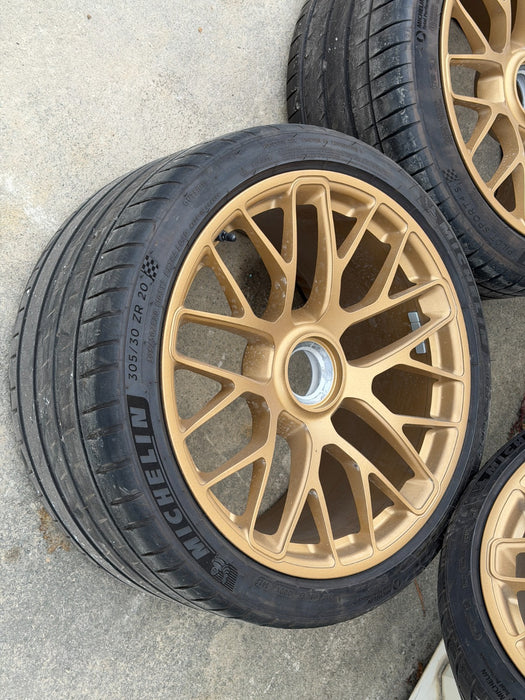 2014 PORSCHE 911 991.1 TURBO S OEM WHEELS FRONT REAR 11.5X20 9X20 99136216234