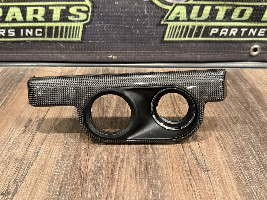 2014 PORSCHE 911 TURBO S 991 CARBON FIBER ENGINE PUSH START BEZEL TRIM OEM