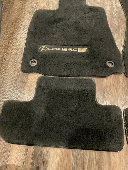 2015 LEXUS RC-F RCF SET (4) BLACK CARPET FLOOR MAT PT208-24150