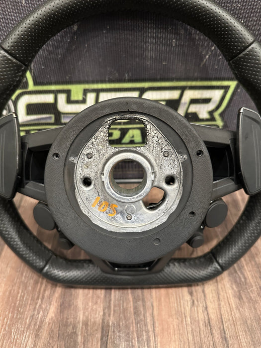 2021 AUDI R8 LEATHER STEERING WHEEL W PADDLE SHIFTERS OEM *COSTMETIC FLAWS/READ*