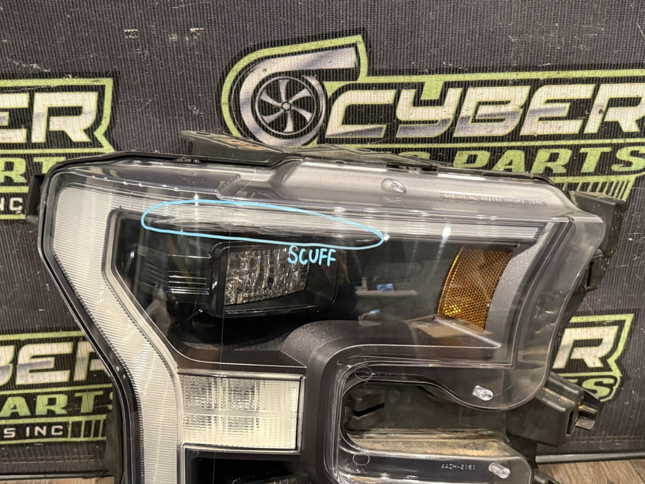 2019 FORD F150 RAPTOR PASSENGER RIGHT LED HEADLIGHT OEM *SURFACE SCUFF #5*