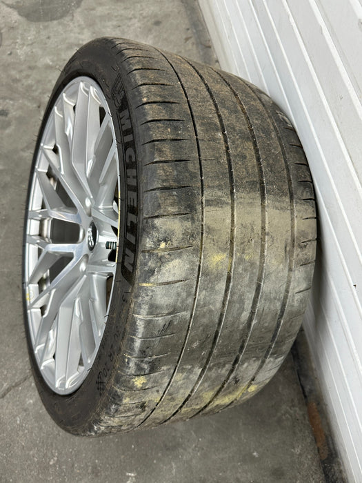 2017 AUDI R8 REAR RIM WHEEL TIRE 305/30 20X11 OEM *CURBRASH/WEAR 8-14*