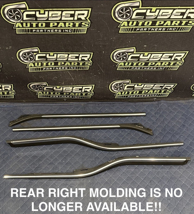 2017-2019 FORD F250 F350 F450 FRONT REAR CHROME DOOR BELT MOLDING SET (3) OEM