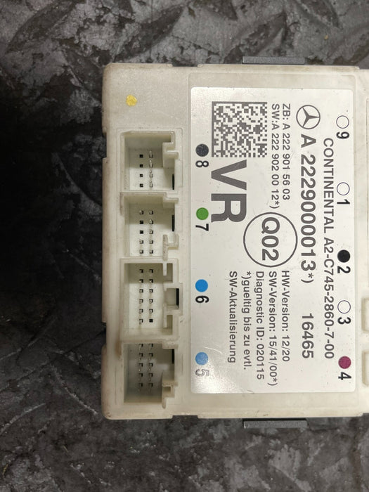 2014 MERCEDES BENZ S550 W222 DOOR CONTROL MODULE RIGHT FRONT A2229000013