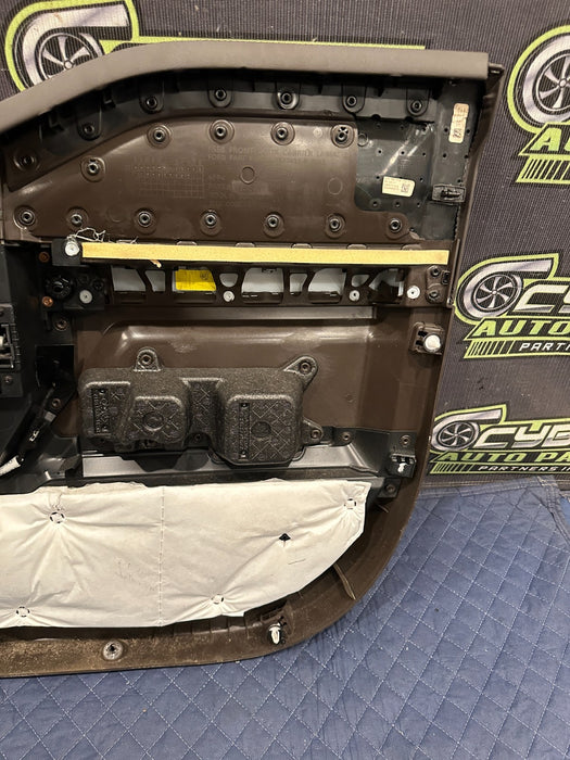 2017-2019 FORD F250 F350 F450 KING RANCH BROWN FRONT LEFT DOOR PANEL OEM *FLAWS*