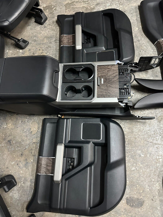 2019 FORD F250 F350 F450 LARIAT INTERIOR SEATS DOOR PANELS CONSOLE OEM