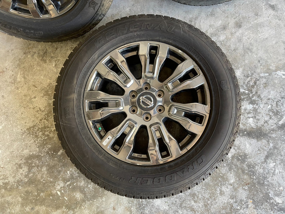 2016-2019 NISSAN TITAN XD PLATNIUM RESERVE WHEELS RIMS TIRES 20X7.5 OEM (3)