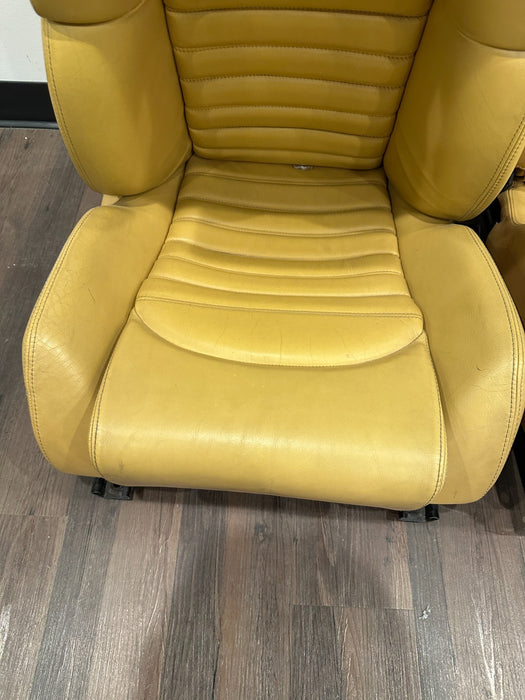 FERRARI 360 FRONT LEFT RIGHT BEIGE TAN SEATS OEM *NORMAL WEAR 6-8,10-12*