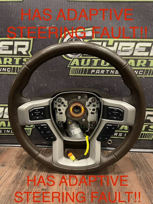 2017-2019 FORD F250 F350 F450 STEERING WHEEL OEM *ADAPTIVE STEERING FAULT* -READ