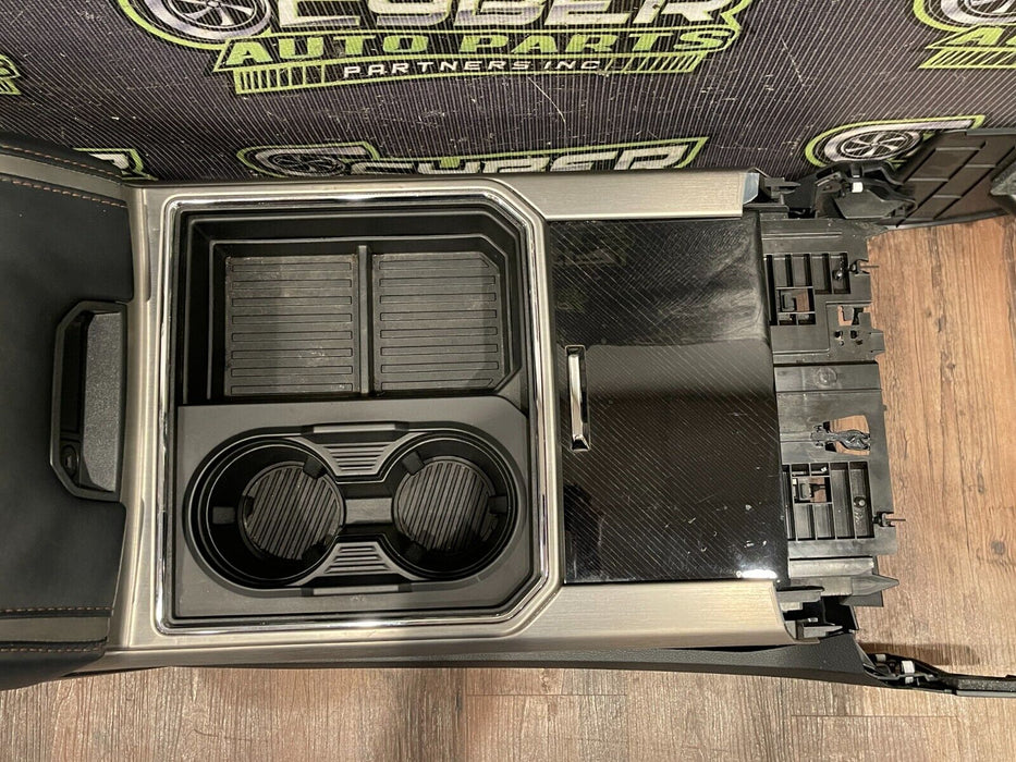2020-22 FORD F250 F350 PLATINUM CENTER CONSOLE ASSEMBLY OEM *WEARS/READ DESC*