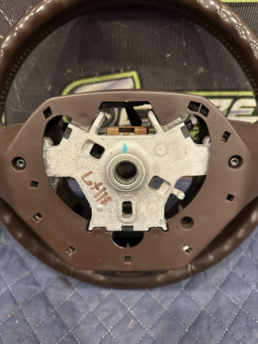 2015 DODGE RAM 2500 BROWN LEATHER STEERING WHEEL OEM *WEAR 3-7*