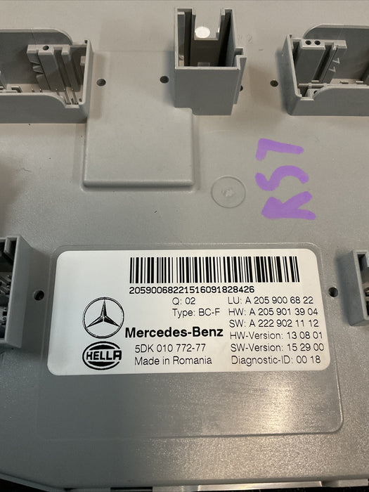 2017 MERCEDES-BENZ C63 AMG KEYLESS ENTRY RECEIVER CONTROL UNIT 205 900 68 22 OEM
