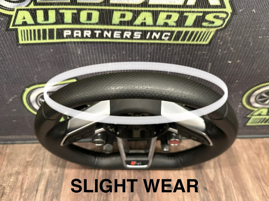 2021 AUDI R8 LEATHER STEERING WHEEL W PADDLE SHIFTERS OEM *COSTMETIC FLAWS/READ*