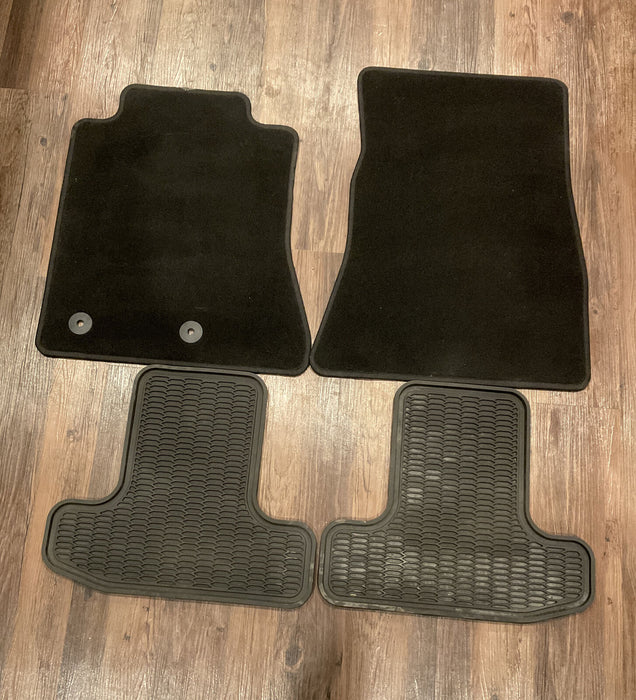 2017 FORD SHELBY GT350 BLACK FRONT AND REAR RUBER MATS (4) CARPET FLOOR MAT OEM