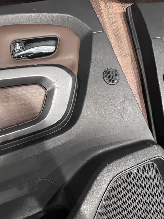 2017 NISSAN TITAN XD RESERVE FRONT REAR BROWN DOOR PANEL SET OEM *FLAWS #10