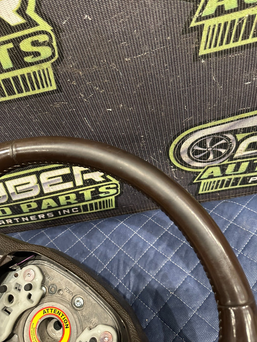 2019 FORD F250 F350 F450 BROWN LEATHER STEERING WHEEL ADAPTIVE CRUISE OEM ~WEAR~