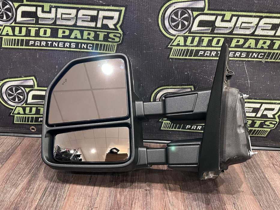 2017-2019 FORD F250 F350 F450 DRIVER LEFT CHROME CAP TOW MIRROR OEM *WEAR 12,14*