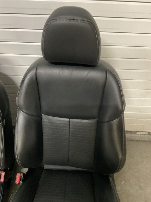 201 INFINITI Q50 RED SPORT FRONT DRIVER PASSENGER SEAT BLACK LEATHER OEM