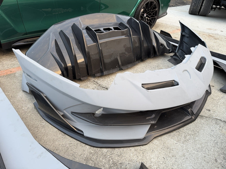 LAMBORGHINI AVENTADOR SVJ REPLICA KIT CARBON FIBER BUMPERS HOOD SIDE SKIRTS WING