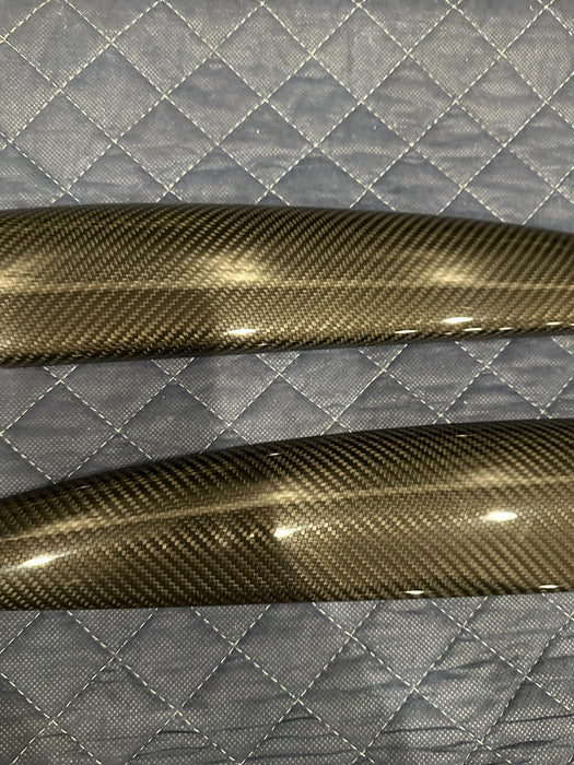 2014 AUDI R8 PLUS LEFT RIGHT CARBON FIBER DOOR PANEL TRIMS MOULDING 420 867 410