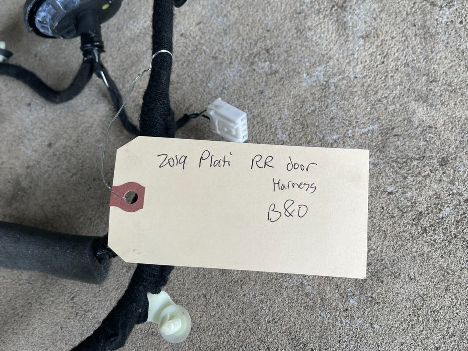 2019 F250 F350 F450 PLATINUM REAR RIGHT PASSENGER DOOR WIRING HARNESS OEM