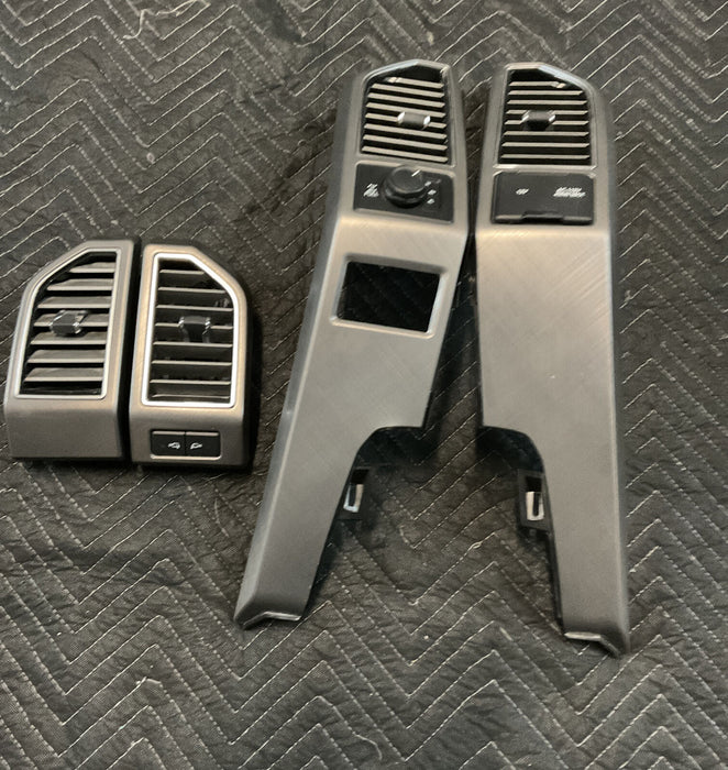 2017-2020 FORD F250 F350 F450 LIMITED DASH AIR VENTS SET (4) OEM~DAMAGED TAB~