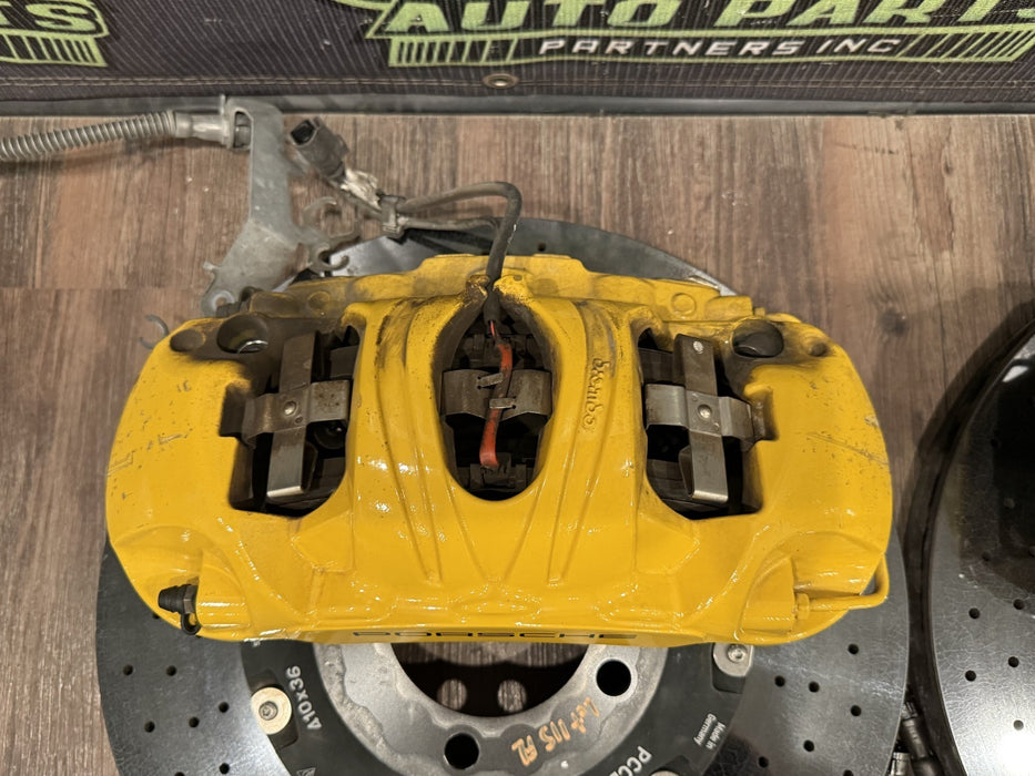 2014 PORSCHE 911 TURBO S 991 FACTORY PCCB CARBON CERAMIC BRAKES ROTORS CALIPERS