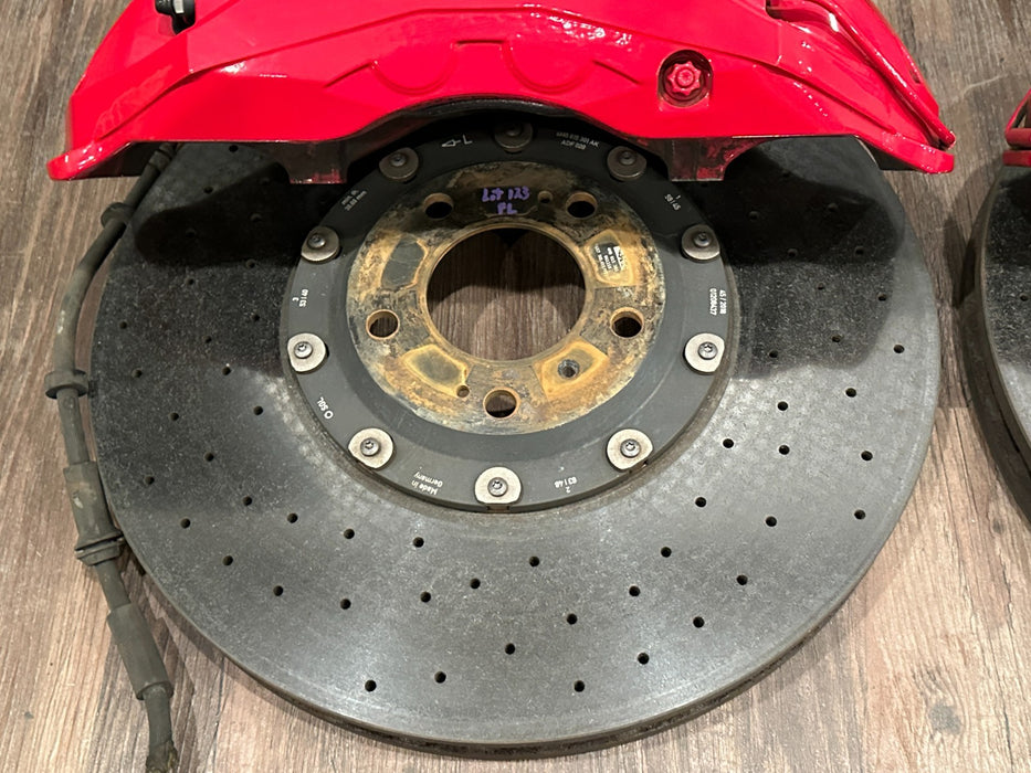 2018-2024 LAMBORGHINI URUS FRONT REAR CARBON CERAMIC BRAKE CALIPERS ROTORS OEM