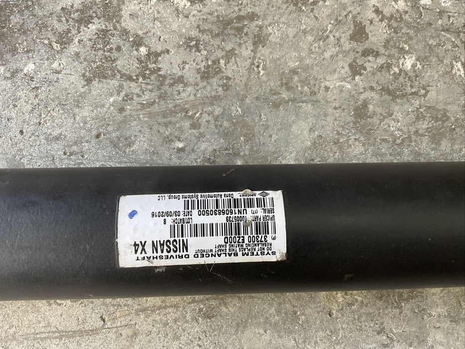 2016-2018 NISSAN TITAN XD 4X4 DIESEL DRIVE SHAFT 37300-EZ00D