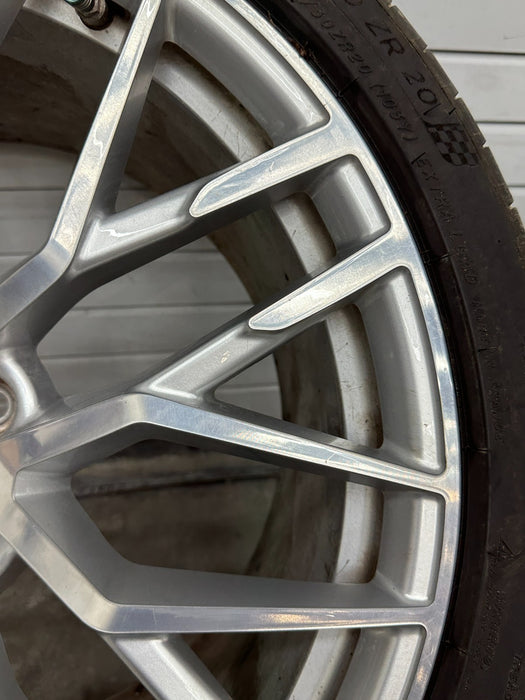 2017 AUDI R8 REAR RIM WHEEL TIRE 305/30 20X11 OEM *CURBRASH/WEAR 8-14*