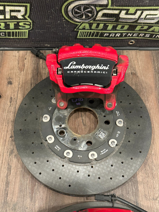 2018-2024 LAMBORGHINI URUS FRONT REAR CARBON CERAMIC BRAKE CALIPERS ROTORS OEM